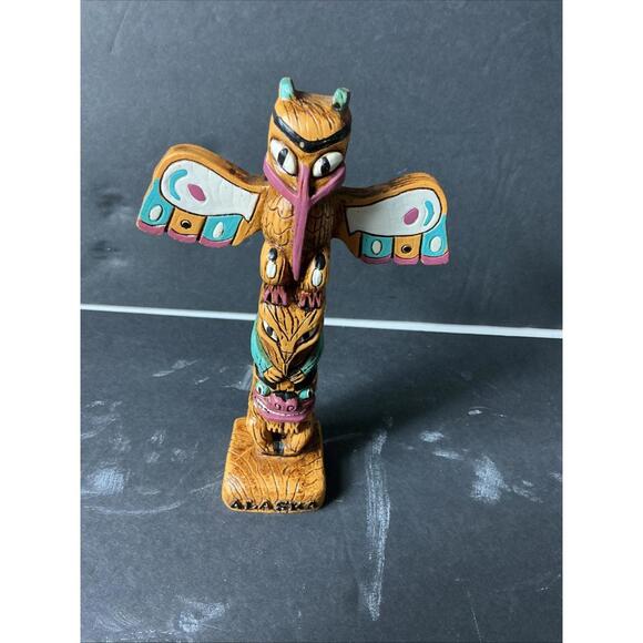 Other | Alaska Souvenir Totem Pole 6 12 Inches Tall Colorful Animal ...